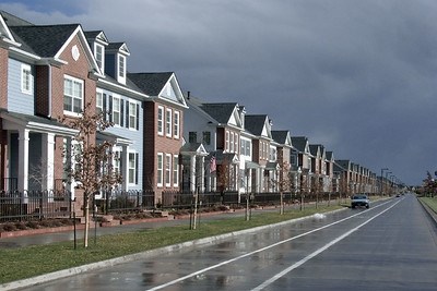 affluent areas in denver row of houses in stapleton colorado